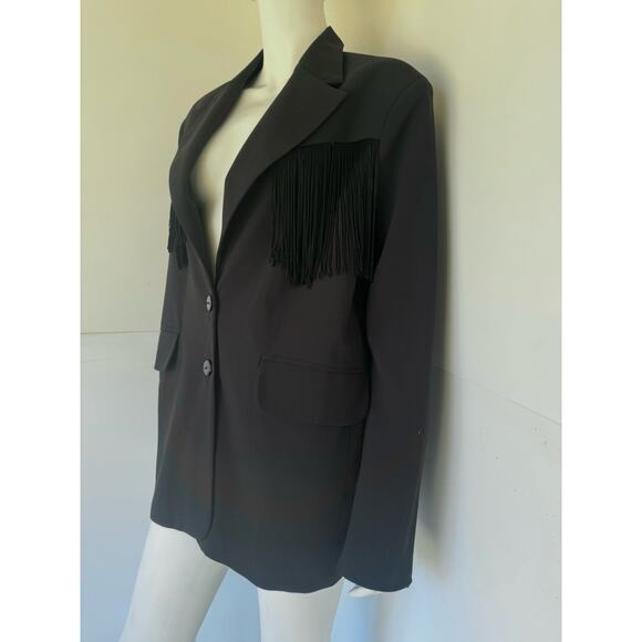 Farm Rio oversized black western blazer sz M - Picture 5 of 8